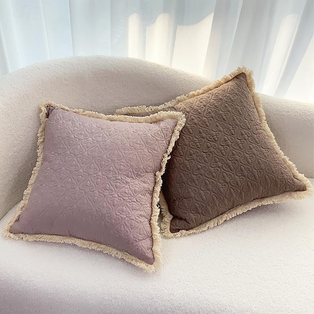  1 pcs Polyester Pillow Cover, Floral Square Traditional Classic