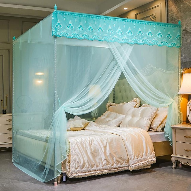  Moustiquaire de 79 pouces avec support en acier inoxydable, ouverture de porte simple, prévention des moustiques, moustiquaires anti-poussière, moustiquaire pour lit