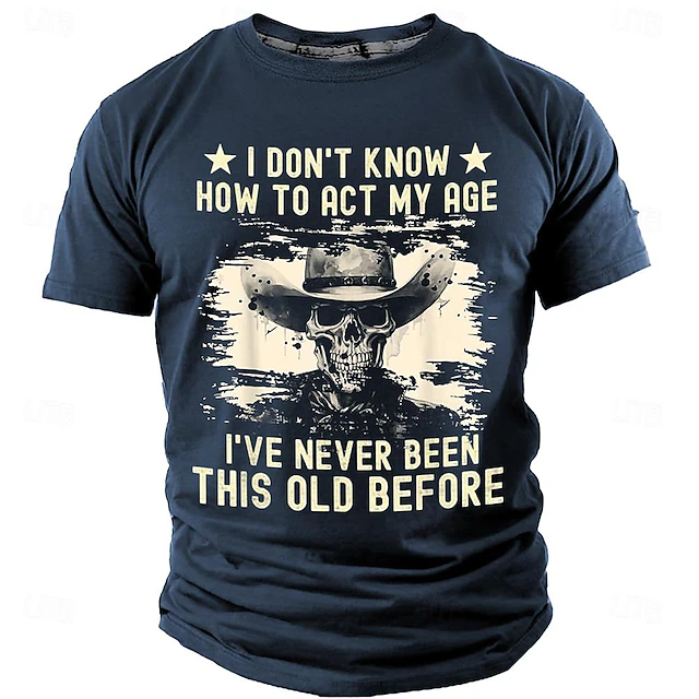 Men's Graphic American Flag Old Man T Shirt Short Sleeve T shirt 3D Print Crew Neck Shirt Retro Vintage Casual Street Style Sports Outdoor Holiday Going out Black Navy Blue Green Spring & Summer 6