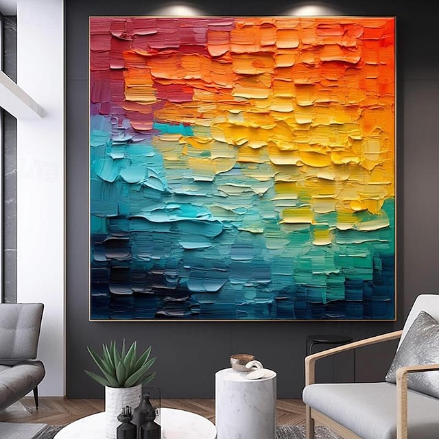  Handpainted Abstract Painting Palette Knife Painting Oil Painting Oil Artworks Artwork Modern Art Gifts Abstract Techniques Painting Frame Ready To Hang