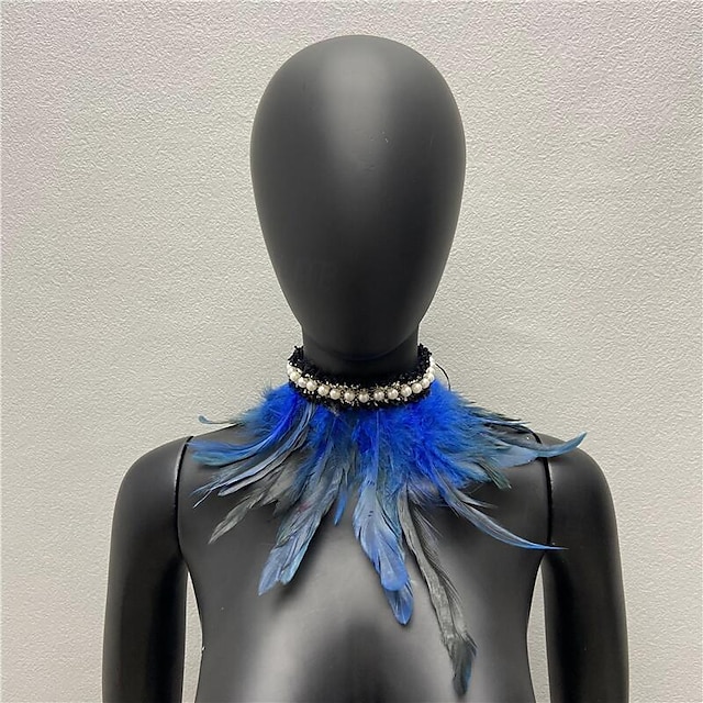  Punk & Gothic Cosplay Costume Shawls Feather Cape Witch Women's Feather Halloween Performance Party / Evening Shawl