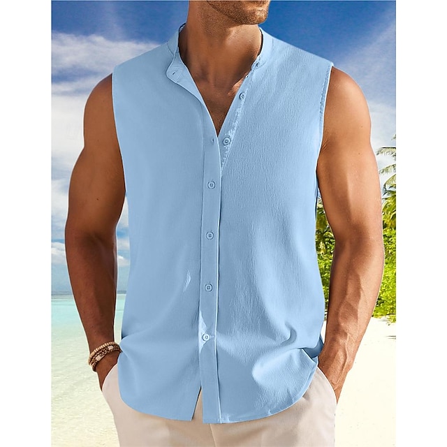 Men's Shirt Button Up Shirt Casual Shirt Summer Shirt Beach Shirt Black ...