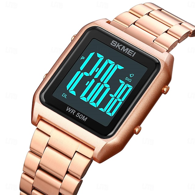  SKMEI Men Digital Watch Sports Fashion Casual Business Luminous Stopwatch Alarm Clock Date Week Steel Watch