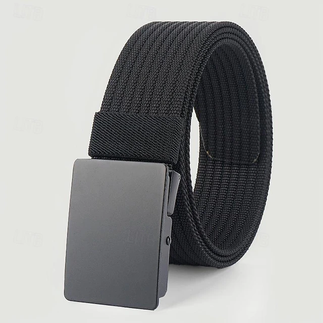 Men's Nylon Belt Waist Belt Black 1# Black Nylon Alloy Durable Adjustable Plain Outdoor Daily 17