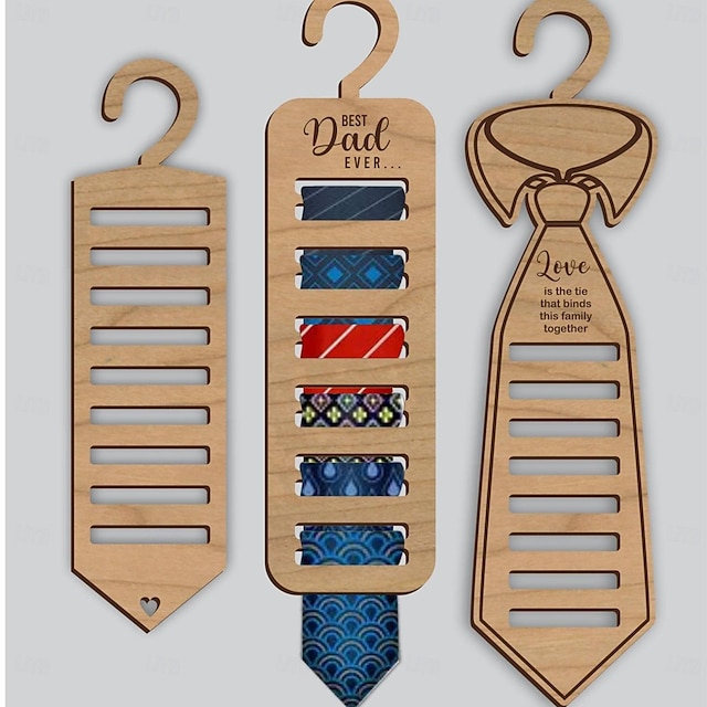  isänpäivän solmioripustimet - puinen solmiojärjestäjä - luova lahja isälle - lomasisustus