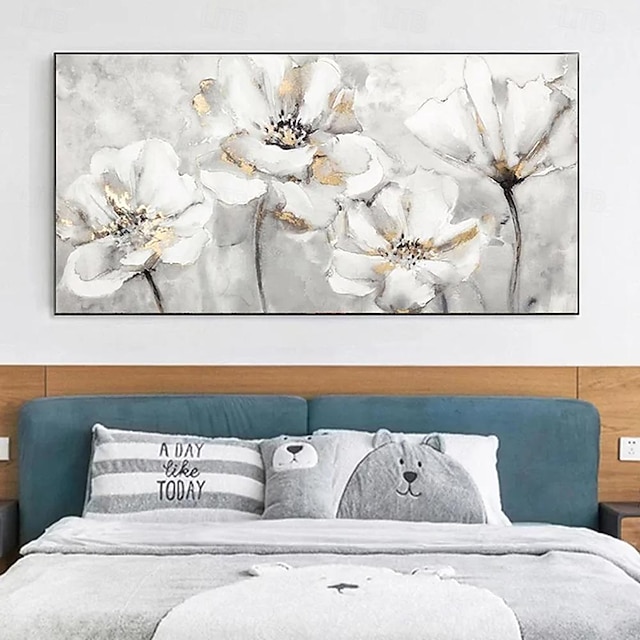  Ručně vyrobeno Hang-malované olejomalba Ručně malované Horizontální Abstraktní Květinový / Botanický motiv Klasické Moderní Bez vnitřní rám