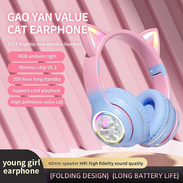  ST-859 Fone de ouvido para jogos Sobre o ouvido Bluetooth 5.3 Esportivo Estéreo Carga Rápida para Apple Samsung Huawei Xiaomi MI Ginástica Treino de Ginástica Acampar e Caminhar Celular Viagens e