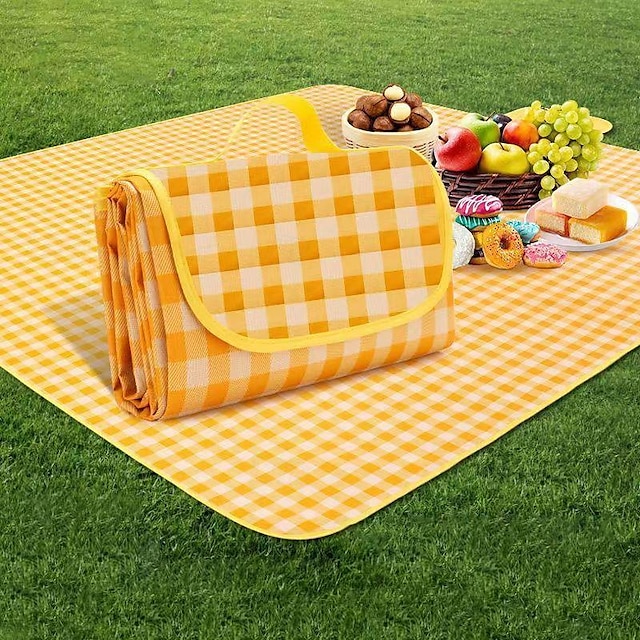  piknikmatto ulkona paksunnettu vedenpitävä telttailu kuitukangasmateriaali piknikmatto kosteudenkestävä matto rantamatto ins style