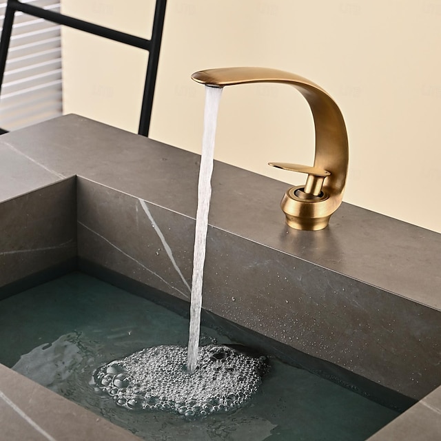  robinet de lavabo de salle de bain - classique bronze huilé / nickel brossé / galvanoplastie centerset mitigeur monotroubath taps