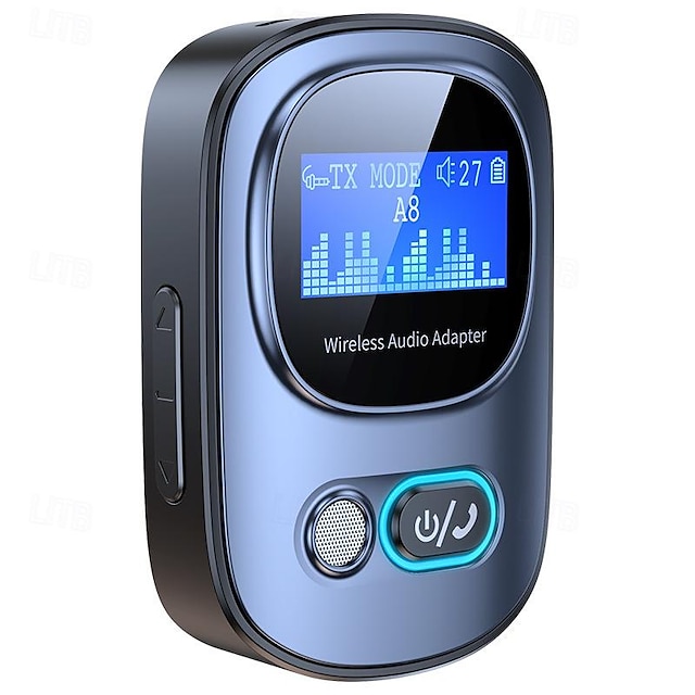  Bluetooth 5.0-Empfänger fürs Auto, Bluetooth-AUX-Adapter mit Geräuschunterdrückung, Bluetooth-Musikempfänger für Stereoanlage zu Hause/kabelgebundene Kopfhörer/Freisprecheinrichtung, 16 Stunden