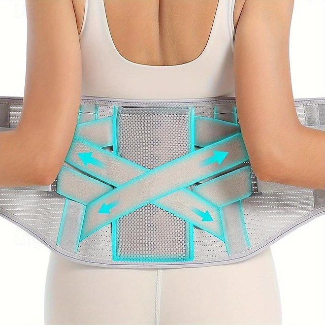  Back Brace For Lower Back - Back Support Belt For Women & Men For Herniated Disc, Sciatica, Removable Stays For Lower Back Support With 2 Different Hardness Sets