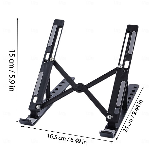 Adjustable Laptop Stand - Foldable, Portable Aluminum Alloy Stand ...