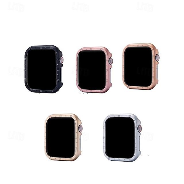  5 Pack Caixa de relógio Compatível com Apple Watch Series 8 7 41mm 45mm / Series 6 5 4 SE 40mm 44mm / Series 3 2 1 38mm 42mm Resistente a riscos Ultra-Fina Protetor de todos os lados Liga Assista
