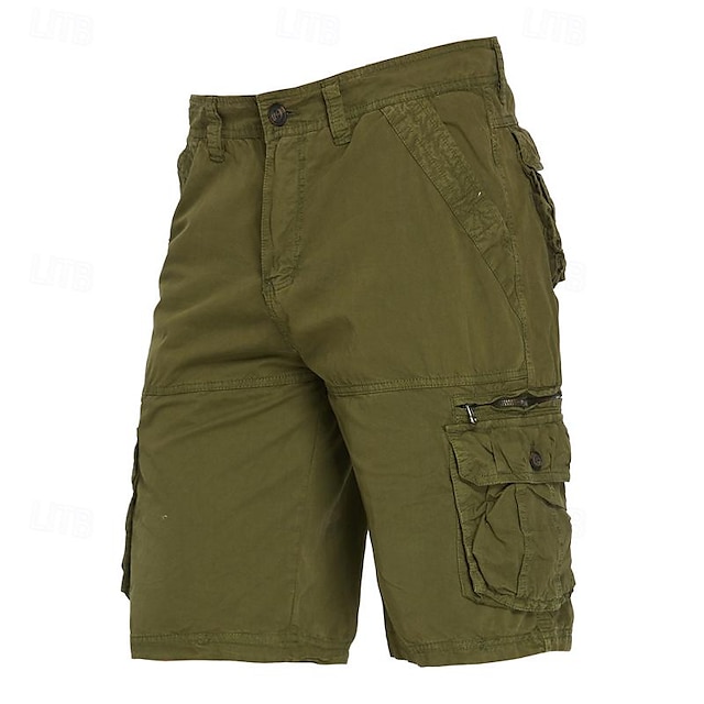  Men's Tactical Shorts Cargo Shorts Shorts Button Multi Pocket Plain Wearable Short Outdoor Daily Going out Fashion Classic Black Wine