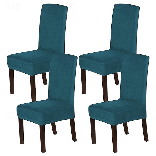  huse pentru scaune de sufragerie din catifea huse pentru scaune de sufragerie elastice set de 4 huse pentru scaune parson protectoare pentru scaune huse pentru mese lavabile puternice groase