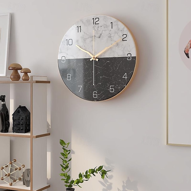  12インチ 30 cm タイムボルテックス木製大型壁掛け時計 - サイレントでカチカチ音がしないクォーツムーブメント壁掛け時計 北欧クリエイティブリビングルームファッション壁掛け時計 ホームデコレーション ベッドルームレトロサイレントクォーツ時計