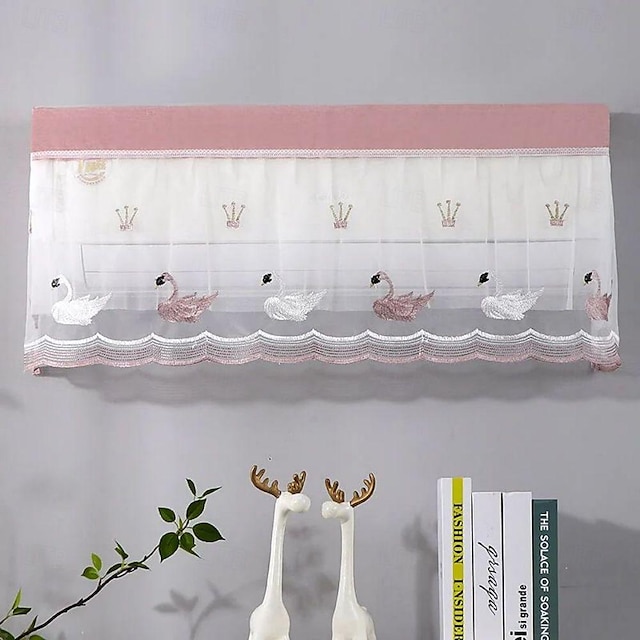  Air Conditioner Dust-Proof Cover,Dust-Proof, Hanging Style, Swan Design for Home Use, Ideal for Wall-Mounted Units, Protects Indoor AC Units from Dust