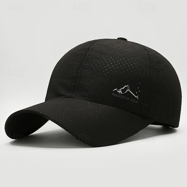  Herren Cap Basecap Sonnenhut Kappe Schwarz Weiß Polyester Modisch Brautkleider schlicht Strasse Täglich Berg Einstellbar Sonnenschutz Atmungsaktiv