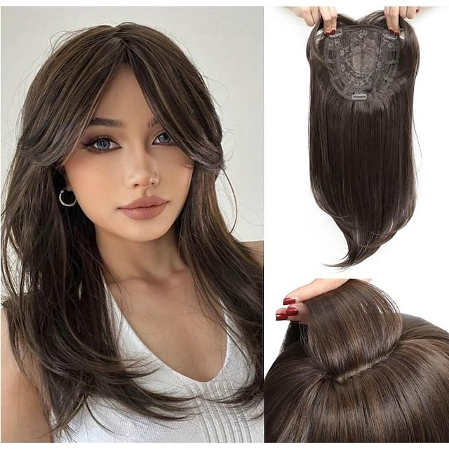 Hair Topper 19 inch Hair Toppers for Thin Hair Hair Topper with Large ...