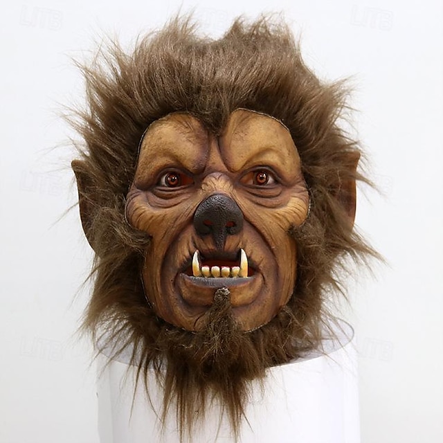  Warewolf Máscara Accesorios de Halloween Adulto Hombre Mujer Gracioso Víspera de Todos los Santos Víspera de Todos los Santos Carnaval Disfraces fáciles de Halloween