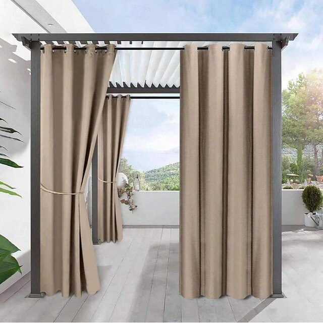 Waterproof Outdoor Curtains for Isolated Windows Blackout Curtains ...