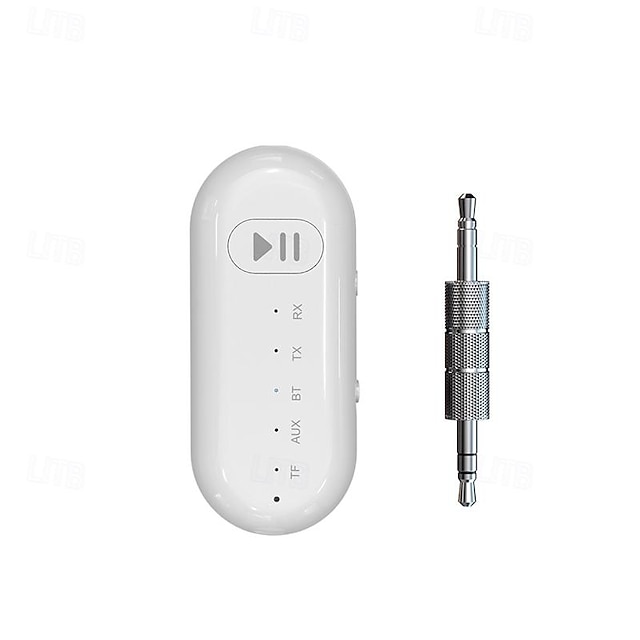  Récepteur Bluetooth 5.0 de voiture pour suppression du bruit de voiture Adaptateur Bluetooth Aux Récepteur de musique Bluetooth pour stéréo domestique/écouteurs filaires/appels mains libres Autonomie