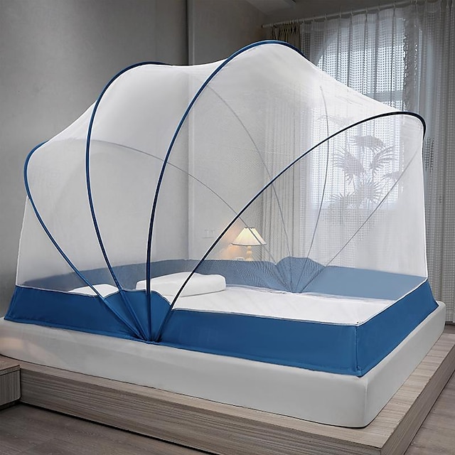  高さ47インチの蚊帳、折りたたみ式、1秒で開閉、家庭用ネット、ベッドで眠るための広いスペースの蚊帳、無料設置付き