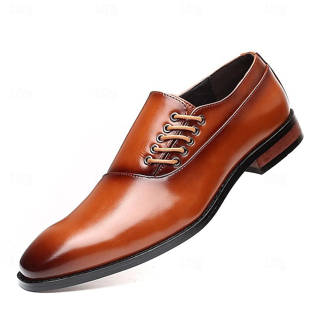  mænds kjole loafers & slip-ons vintage klassisk business britisk gentleman kontor & karriere fest & aften pu læder sko sort gul bordeaux efterår