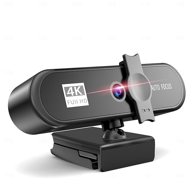  Webcam 4K Mini Com Fio Balanço de Branco Interior Apoio, suporte