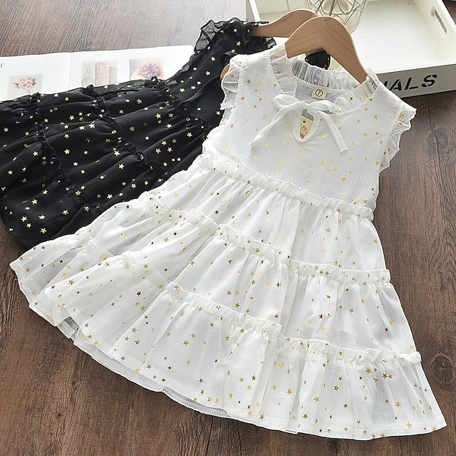  Girls Wedding Dress Summer Fashion Girl Kids Party Dresses Starry Sequins Outfits Gown Children Princess Clothes
