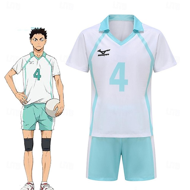  Inspired by Haikyuu Oikawa Tooru Anime Cosplay Costumes Japanese Carnival Cosplay Suits Short Sleeve Shorts T-shirt For Men's Women's