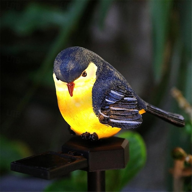  solar led fågelljus sparv ljus djur solar trädgårdsljus vattentätt led utomhus solar ljus gräsmatta ljus trädgårdsdekoration 1st