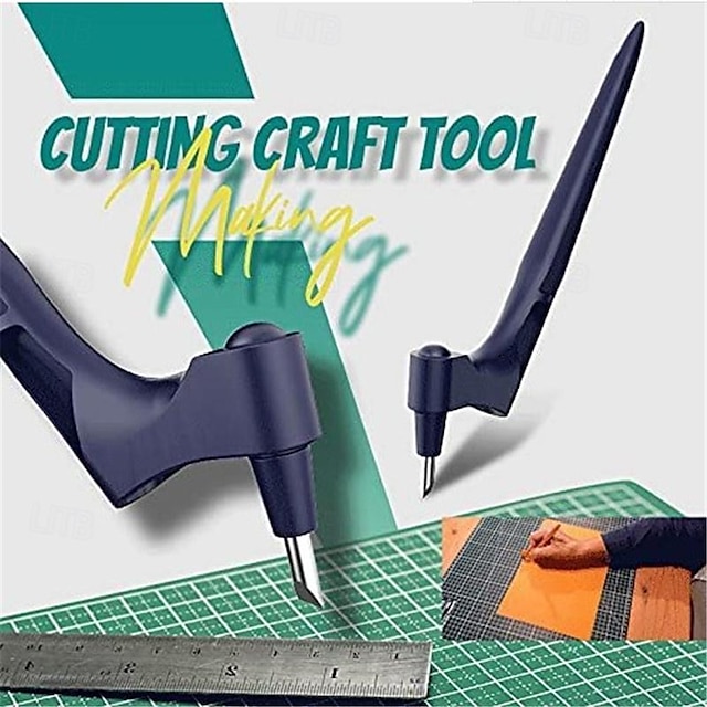 2PCS Cutting Process Tool Handheld Carving Knife 360 Degree Rotating Art Knife