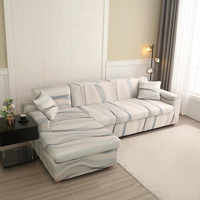  Sofabezug 3-Sitzer, elastischer Sofabezug, L-förmiger Couchbezug, Möbelschutz für Schlafzimmer, Büro, Wohnzimmer, Wohnkultur