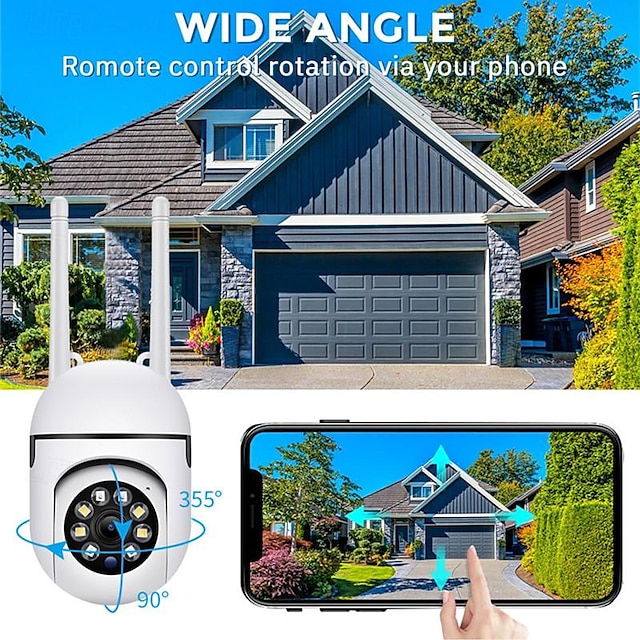  A7 IP kamera 1080P HD PTZ Pære WIFI Nattesyn Indendørs Support