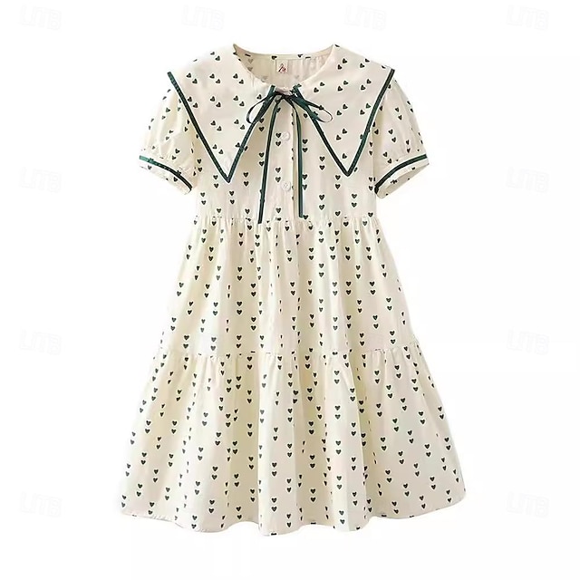  dětské dívčí šaty jednobarevné krátké rukávy párty venkovní ležérní móda denní polyester léto jaro 2-13 let