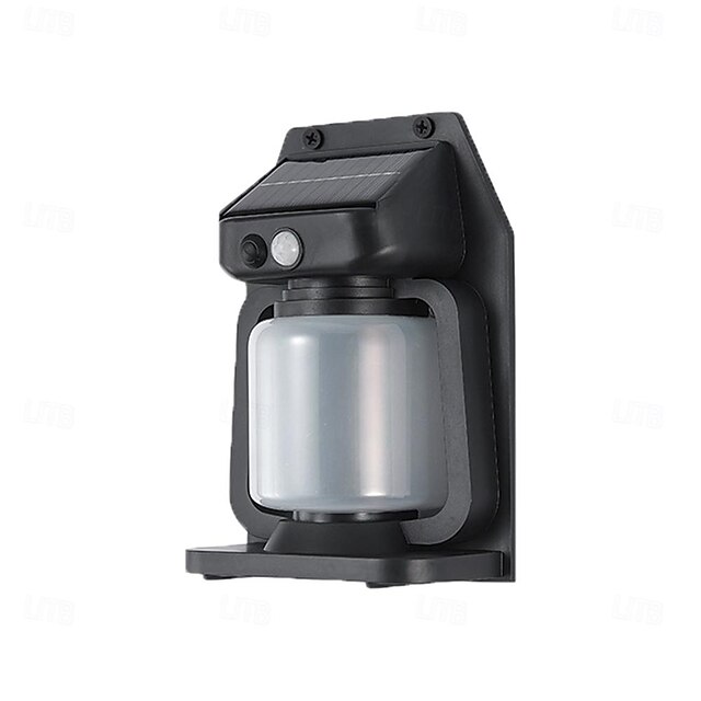  Solar Retro Kerosene Bottle Wall Lamp Outdoor Human Sensing Courtyard Lamp Garden Courtyard Decoration Lamp Road Garage Lighting Lamp 1PC