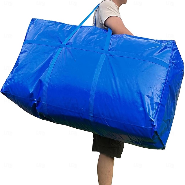  Geantă de depozitare foarte mare de 66 de galoane: geantă de transport rezistentă cu fermoar și mânere întărite, geantă de bagaje pliabilă supradimensionată pentru mutare, organizare dulap, ambalaj de