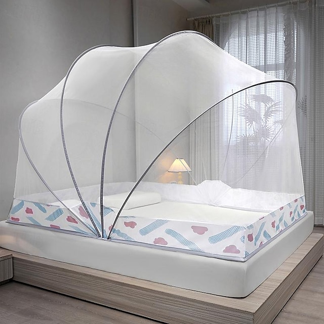  Rede mosquiteira para cama, um segundo, aberta e fechada, redes domésticas dobráveis, aumento de altura, 47 