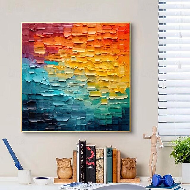 Handpainted Abstract Painting Palette Knife Painting Oil Painting Oil 