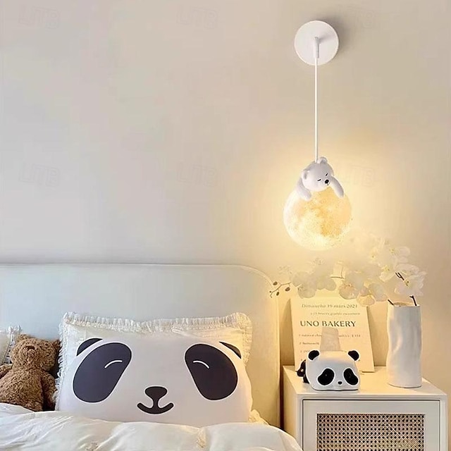  Lámpara de pared LED 1 cabeza luz blanca cálida 15 cm material de resina de metal interior moderno lindo cuento de hadas de ensueño sala de estar dormitorio 85-265v