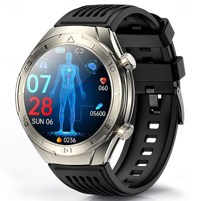  696 FD02 Orologio intelligente 1.46 pollice Intelligente Guarda Bluetooth ECG + PPG Pedometro Avviso di chiamata Compatibile con Android iOS Da donna Da uomo Chiamate in vivavoce Promemoria di