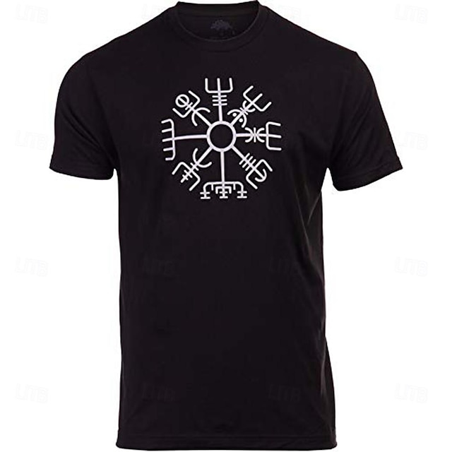  Viking Tattoo T-shirt Pattern Graphic T-shirt For Men's Adults' Hot Stamping Casual Daily