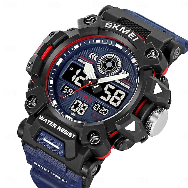  SKMEI Men Digital Watch Outdoor Sports Fashion Wristwatch Luminous Stopwatch Alarm Clock Countdown TPU Watch