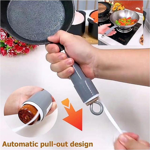  1 buc. mânecă mâner wok mâner capac termoizolant oală de fier lucrat manual capac de cauciuc anti-opărire capac de uz casnic oțel din oțel inoxidabil capac mâner oală pentru lapte