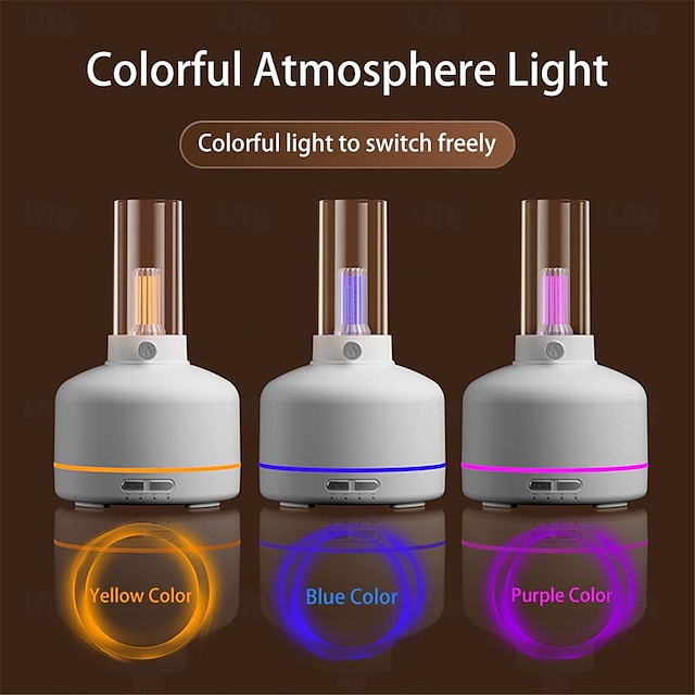  Retro Aroma Diffuser Essential Oil LED Light Filament Night Light Air Humidifier for Home Bedroom Gift