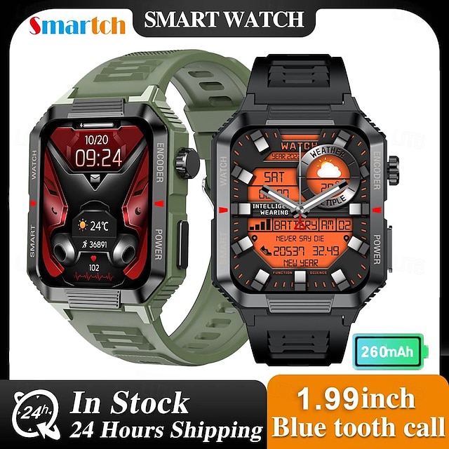  696 QW88 Chytré hodinky 1.99 inch Inteligentní náramek Bluetooth Krokoměr Záznamník hovorů Měřič spánku Kompatibilní s Android iOS Muži Hands free hovory Záznamník zpráv IP 67 43mm pouzdro na hodinky
