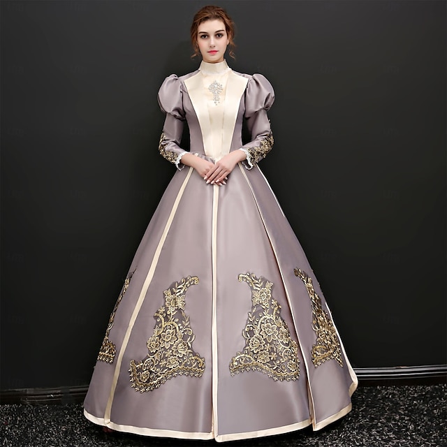  gotický Viktoria Tarzı Retro Šaty Kostým na Večírek Plesové šaty Princeznovské Shakespeare Pevná barva Plesové šaty Dámské Královský předvečer Všech svatých Karneval Valentýna Párty Večerní oslava