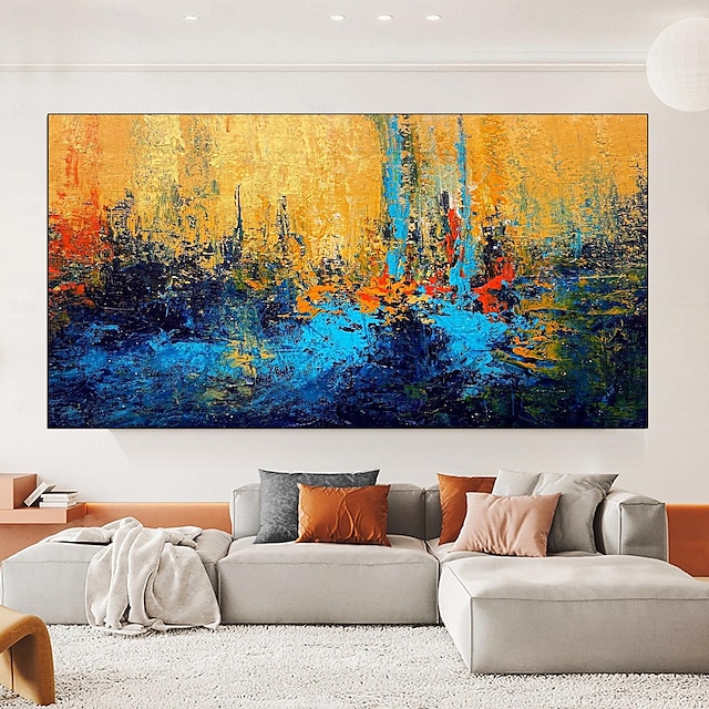  Hand painted Colorful Abstract Painting On Canvas Wall Art abstract painting for kids Room Decor Aesthetic Wall Painting Oversized wall Art painting for Dining Room Wall Decor Painting