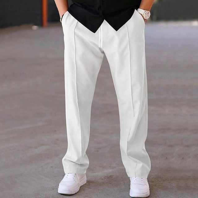  Bărbați Pantaloni Sport Pantaloni Cordon Talie elastică Picior drept Simplu Confort Sport exterior Zilnic Modă Casual Verde Militar Negru Micro-elastic